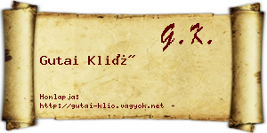 Gutai Klió névjegykártya